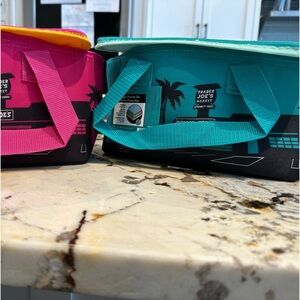 1 mini teak Trader Joe’s tote